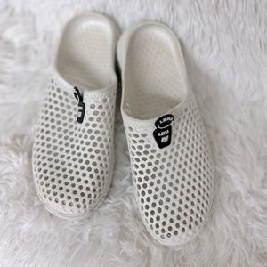 Leda White Slip on Rubber Shoes Size 40